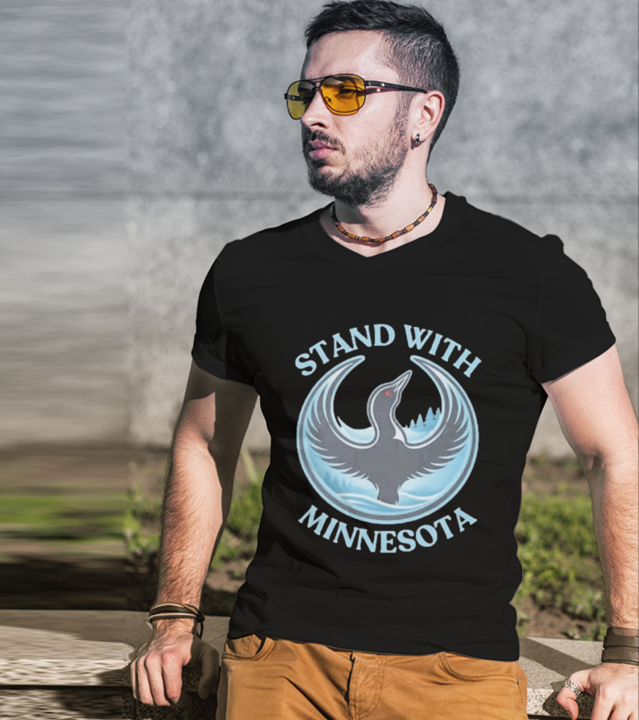 Stand With Minnesota Loon State Bird T-Shirt
