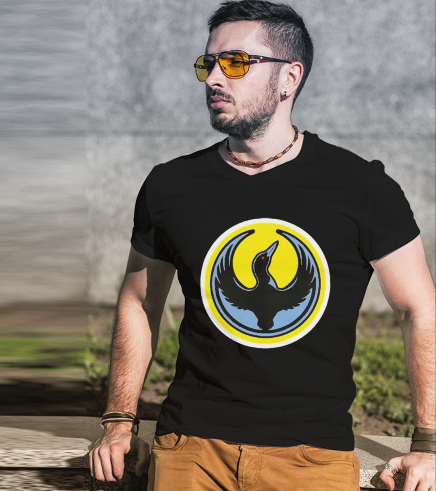 Minnesota Rebel Alliance Loon Symbol Yellow Circle T-Shirt