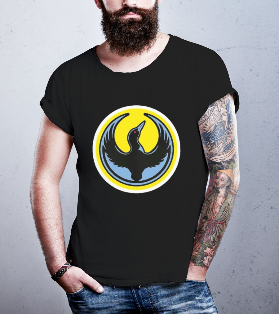 Minnesota Rebel Alliance Loon Symbol Yellow Circle T-Shirt