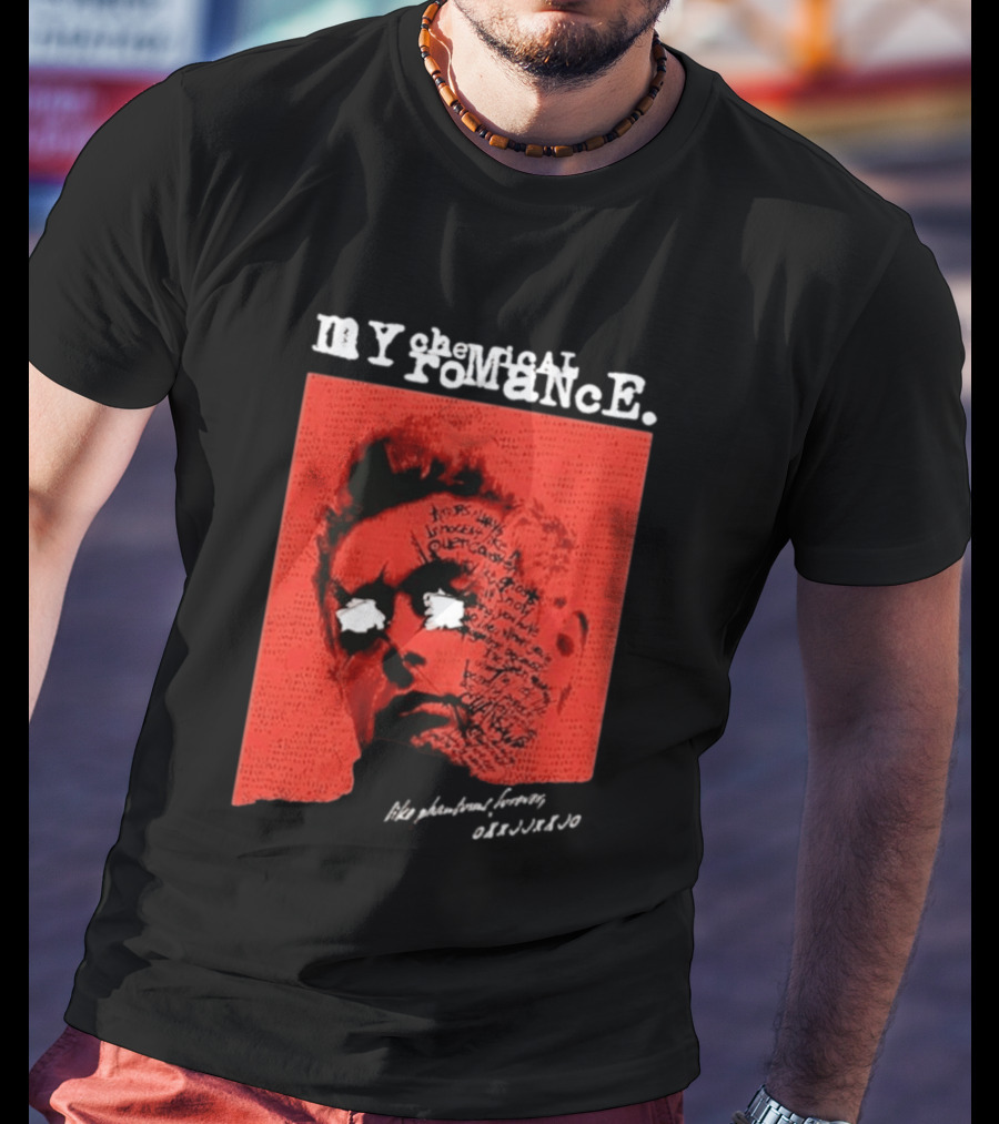 MY Chemical Romance The Black Parade 2026 Tour Peru Distressed Red Face T-Shirt