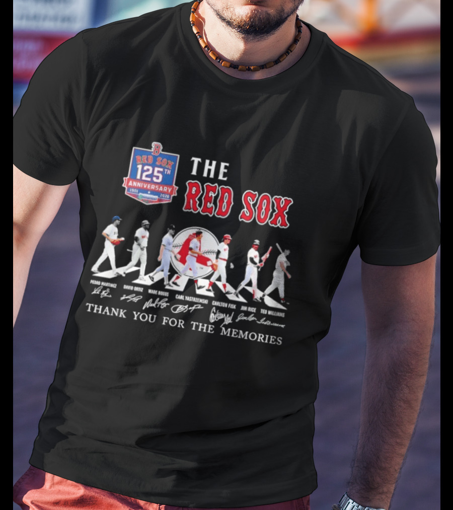 Boston Red Sox 125th Anniversary Players 1901 2026 Thank You For The Memories T-Shirt