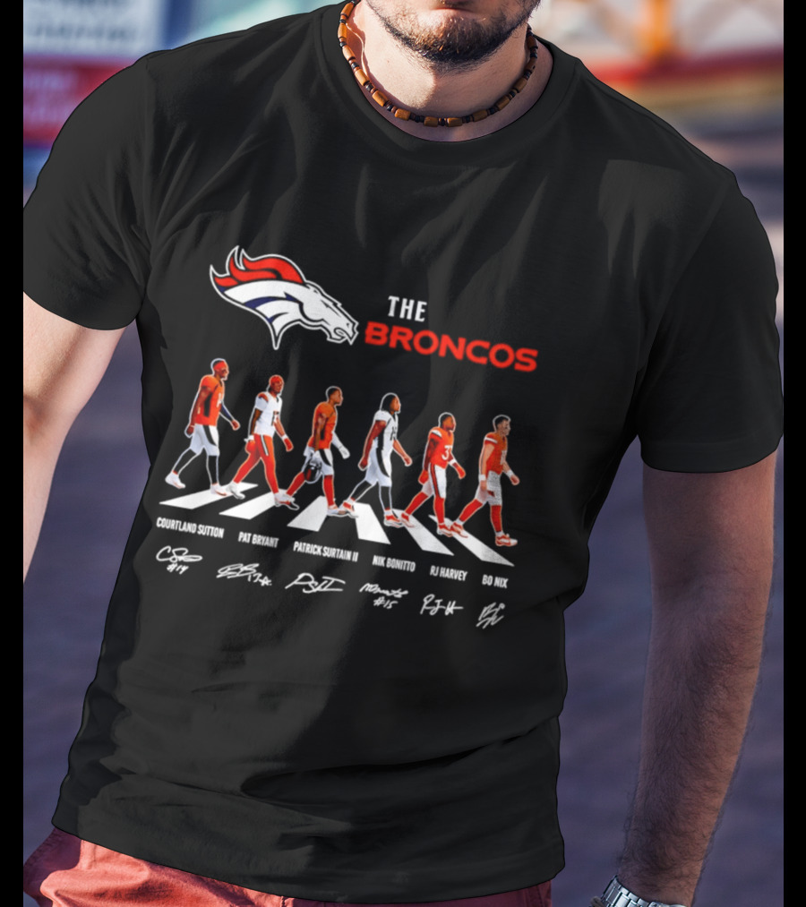 Denver Broncos Walk Of Fame Signatures 2026 NFL Legends T-Shirt