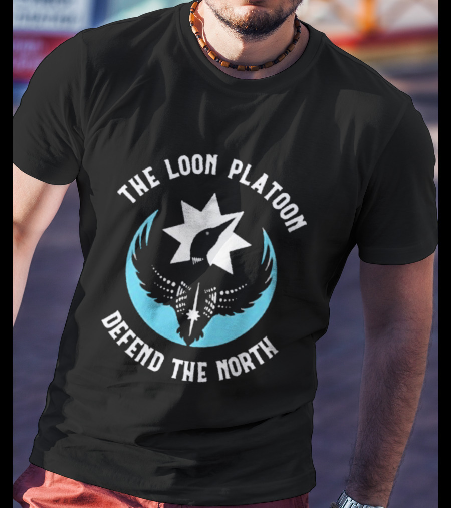 The Loon Platoon Defend The North Logo Star T-Shirt