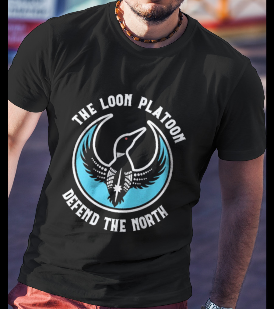 The Loon Platoon Defend The North Loon Bird Crest Rebel Alliance T-Shirt