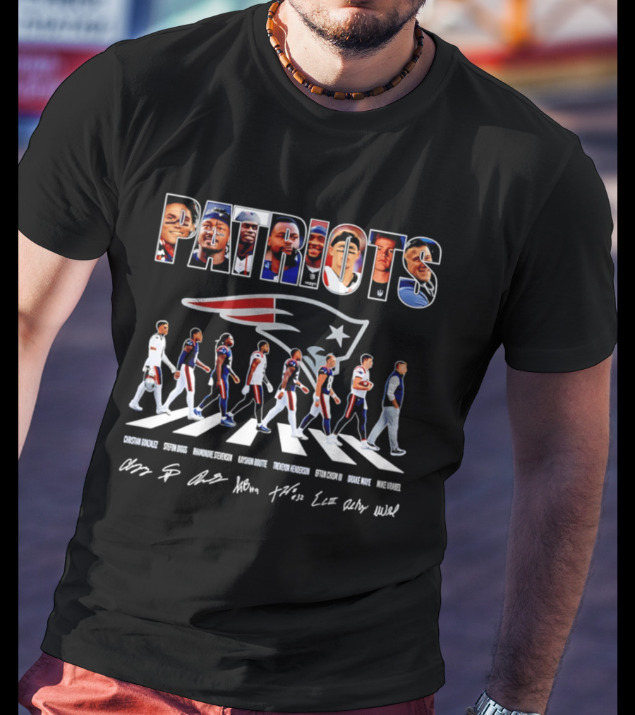 New England Patriots Abbey Road Signatures 2026 T-Shirt