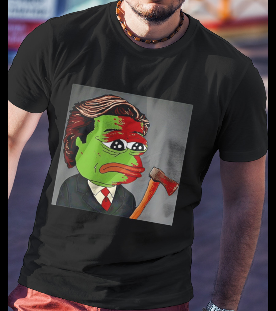 Pepe The Frog As Patrick Bateman With Axe Mashup T-Shirt