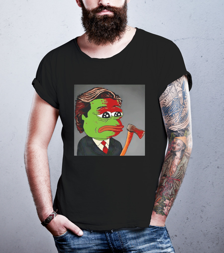Pepe The Frog As Patrick Bateman With Axe Mashup T-Shirt