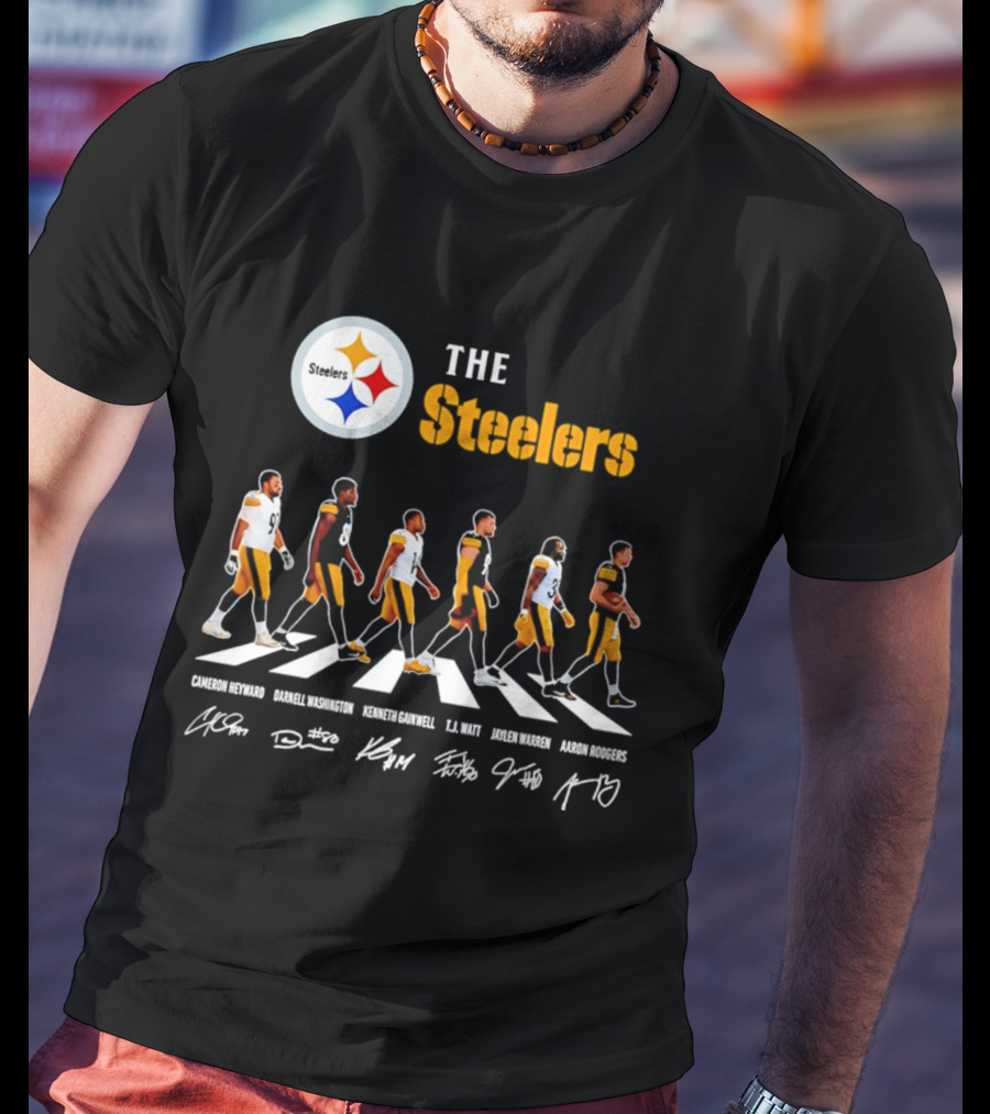 The Steelers Crossing Abbey Road 2026 Player Signatures T-Shirt