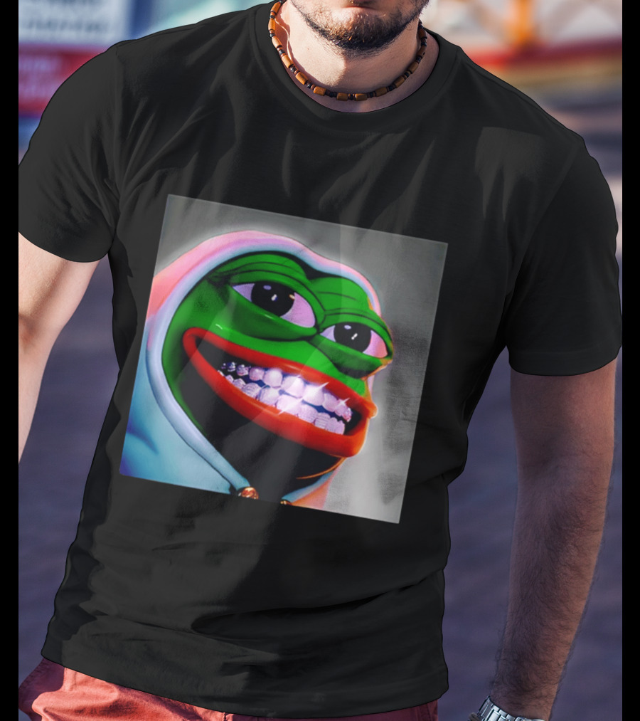 Pepe The Frog Diamond Teeth Drip T-Shirt