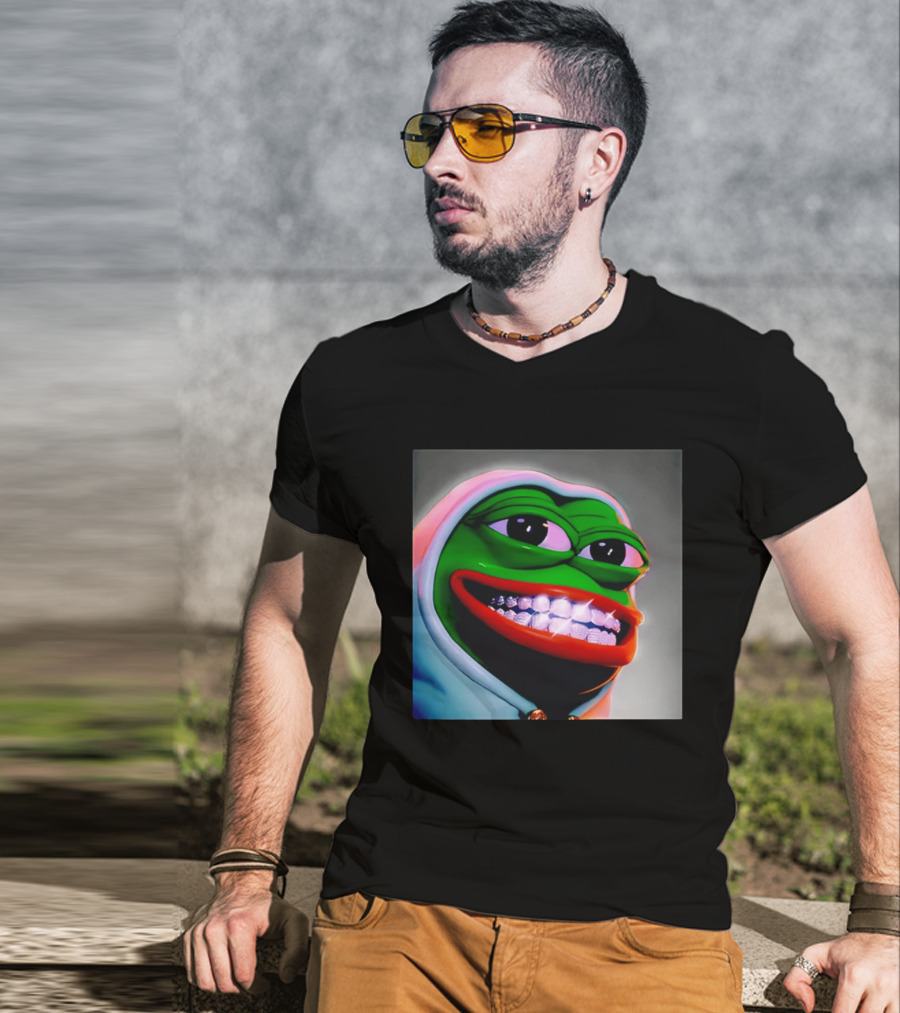 Pepe The Frog Diamond Teeth Drip T-Shirt