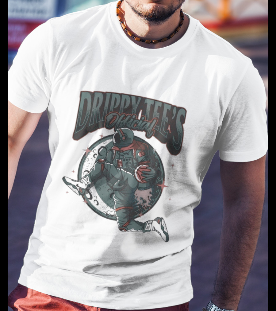 Drippy Tee's Official Astronaut Playing Basketball Sky Is The Limit Keep Your Head Up T-Shirt