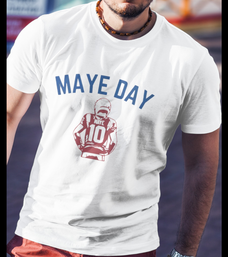 New England Patriots Drake Maye Day Maye 10 Football T-Shirt