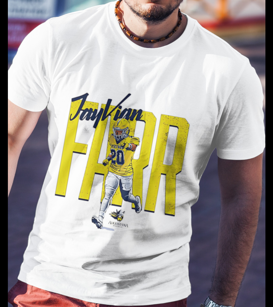 Jayvian Farr Vikings Football Caricature NCAA Number 20 T-Shirt