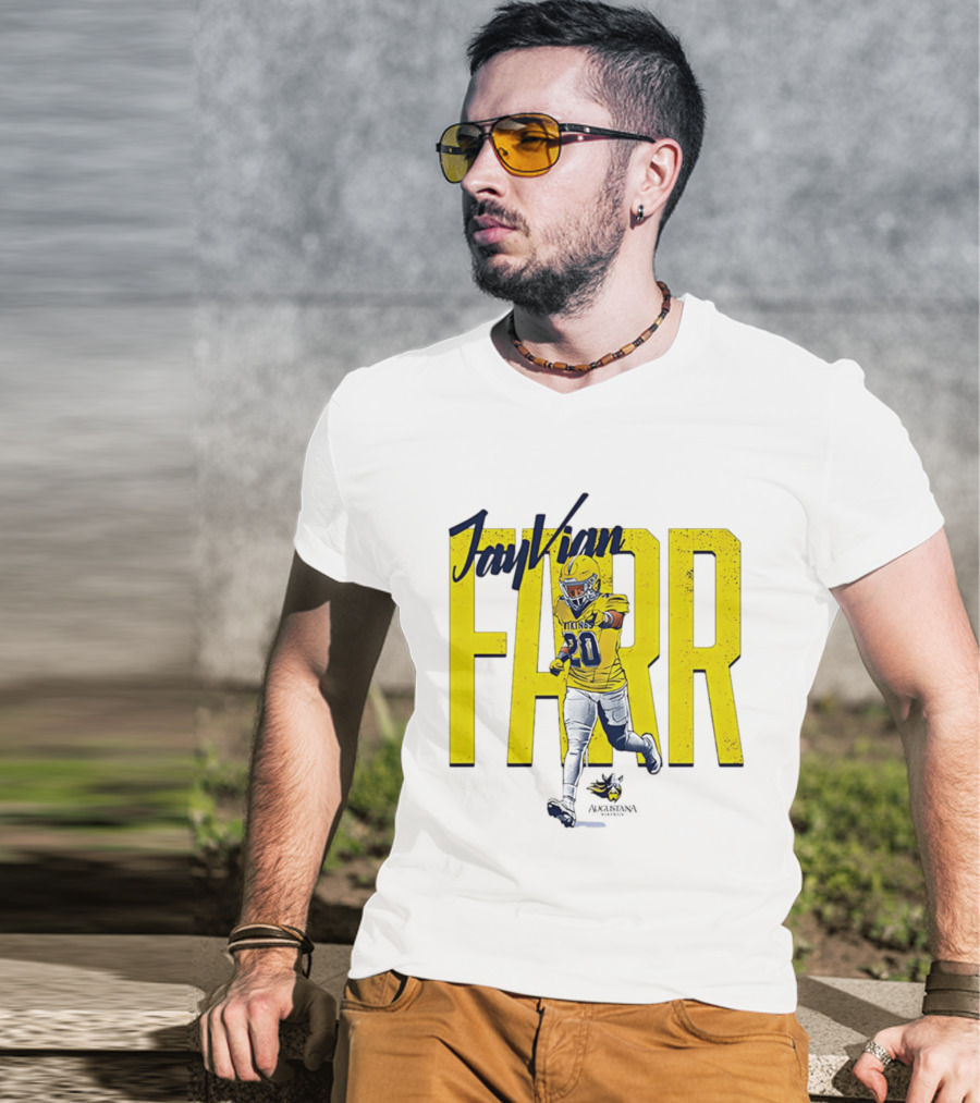 Jayvian Farr Vikings Football Caricature NCAA Number 20 T-Shirt