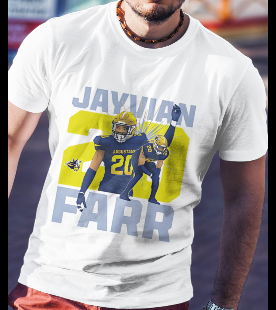 Augustana Jayvian Farr 20 NCAA Football Legends Collage T-Shirt