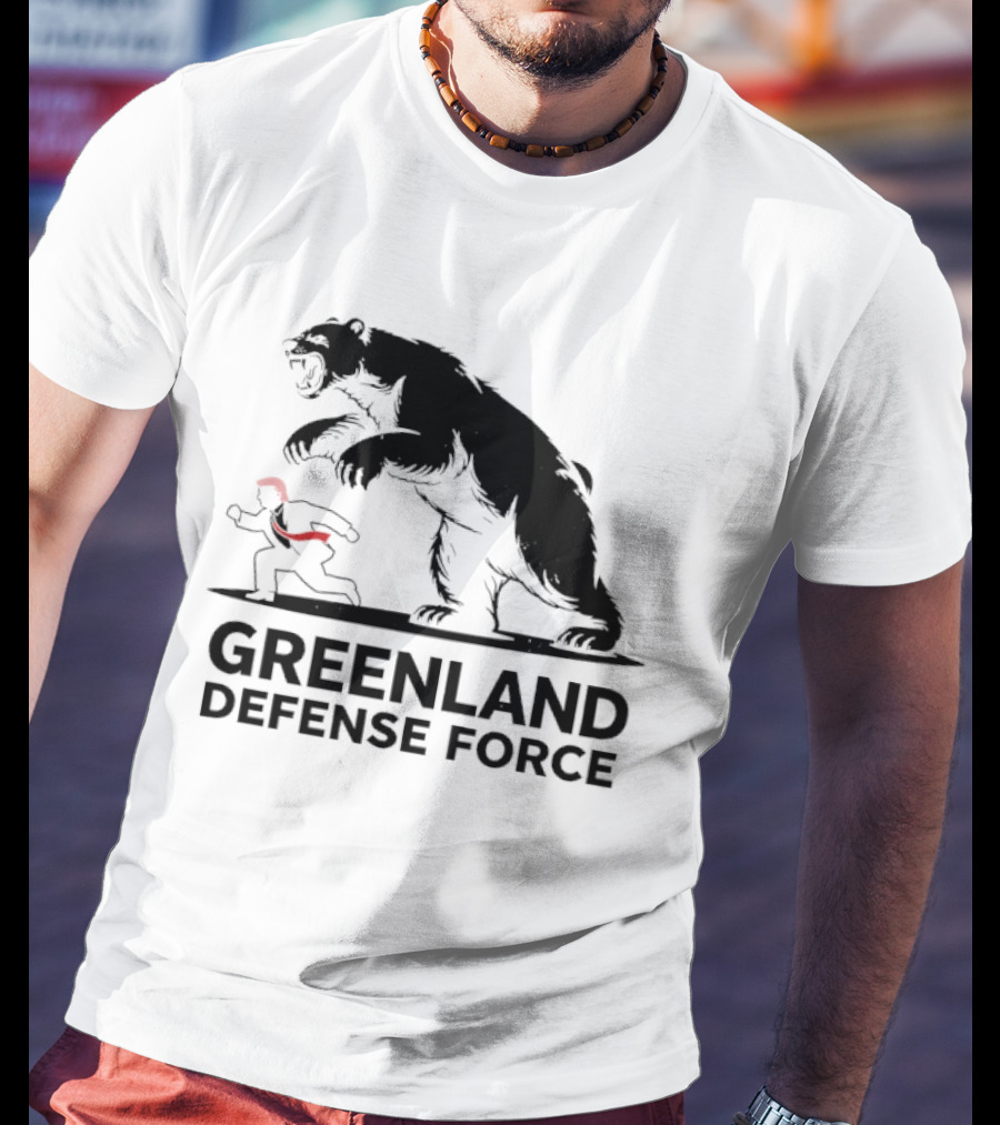 Greenland Defense Force Polar Bear And Man T-Shirt