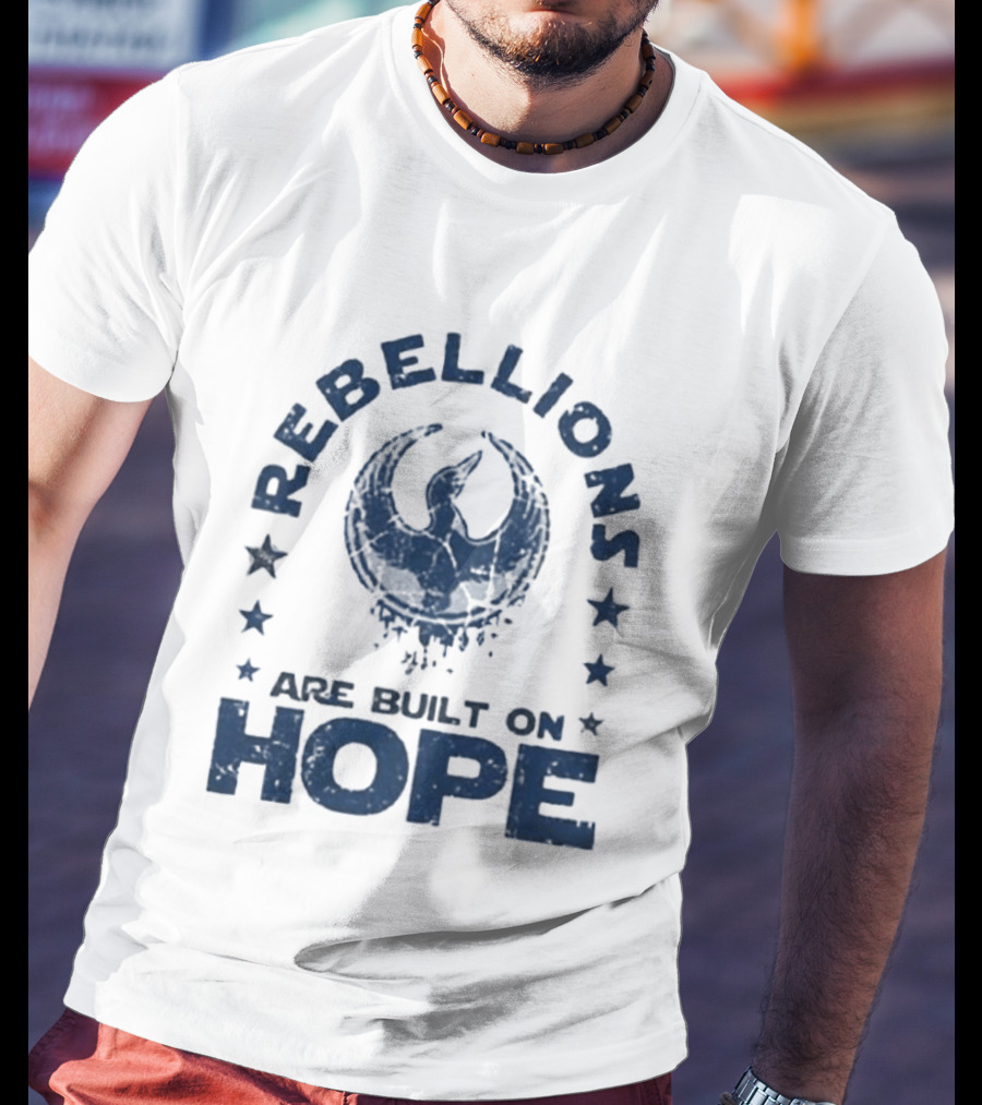 Rebellions Are Built On Hope Blue Distressed Star Wars Rebel Alliance T-Shirt