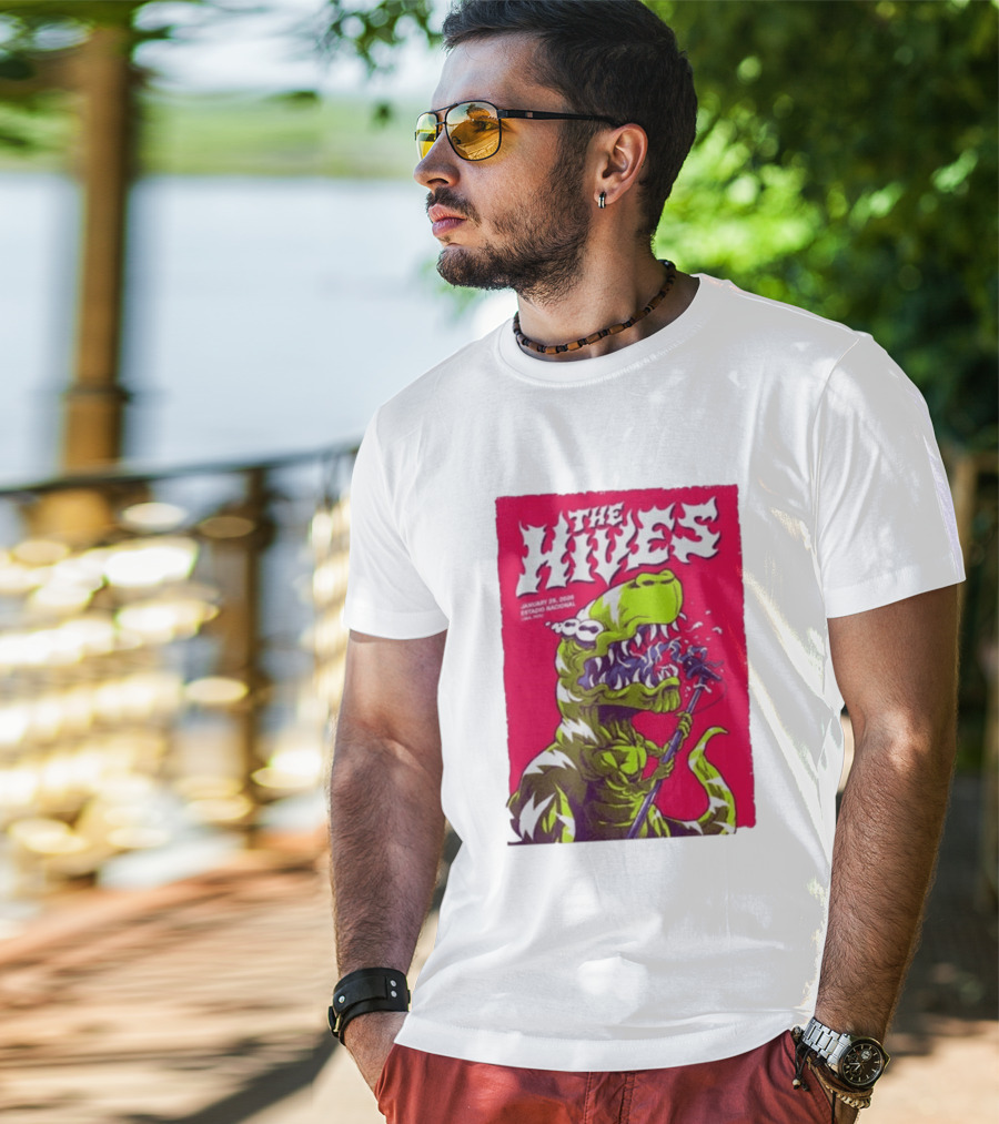 The Hives Live In Lima Peru January 25 2026 Estadio Nacional Dinosaur T-Shirt