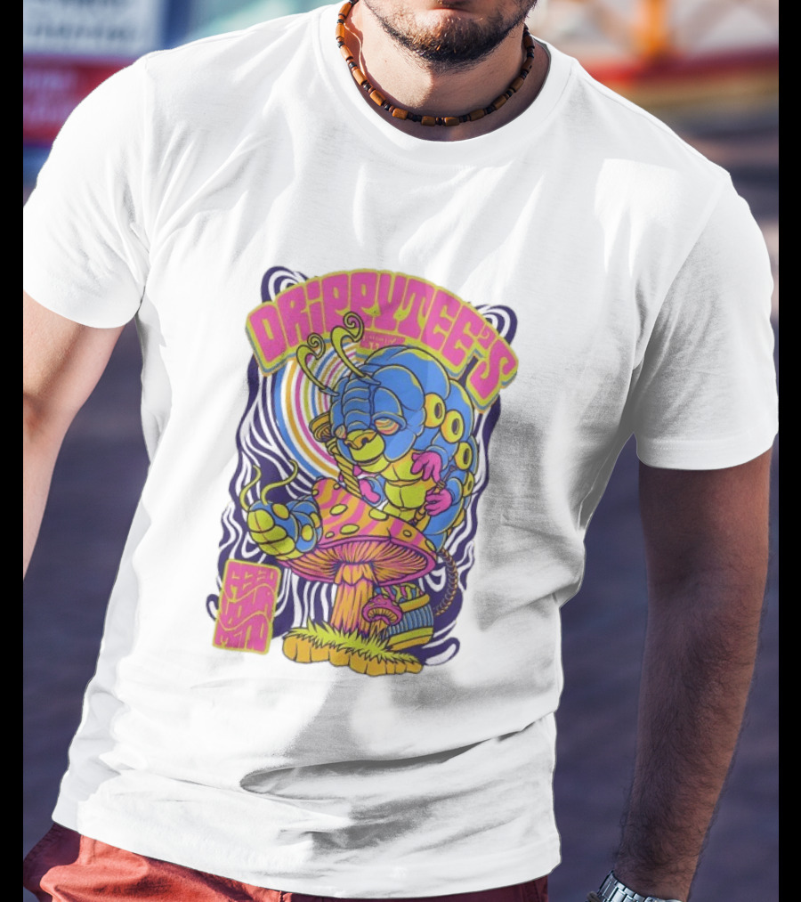 Drippytee's Psychedelic Caterpillar Mushroom Feed Your Mind T-Shirt