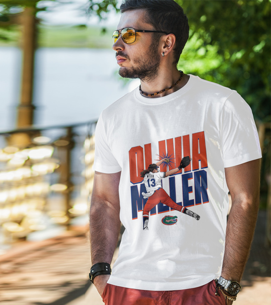 Olivia Miller Florida Gators Softball NCAA Player Caricature T-Shirt