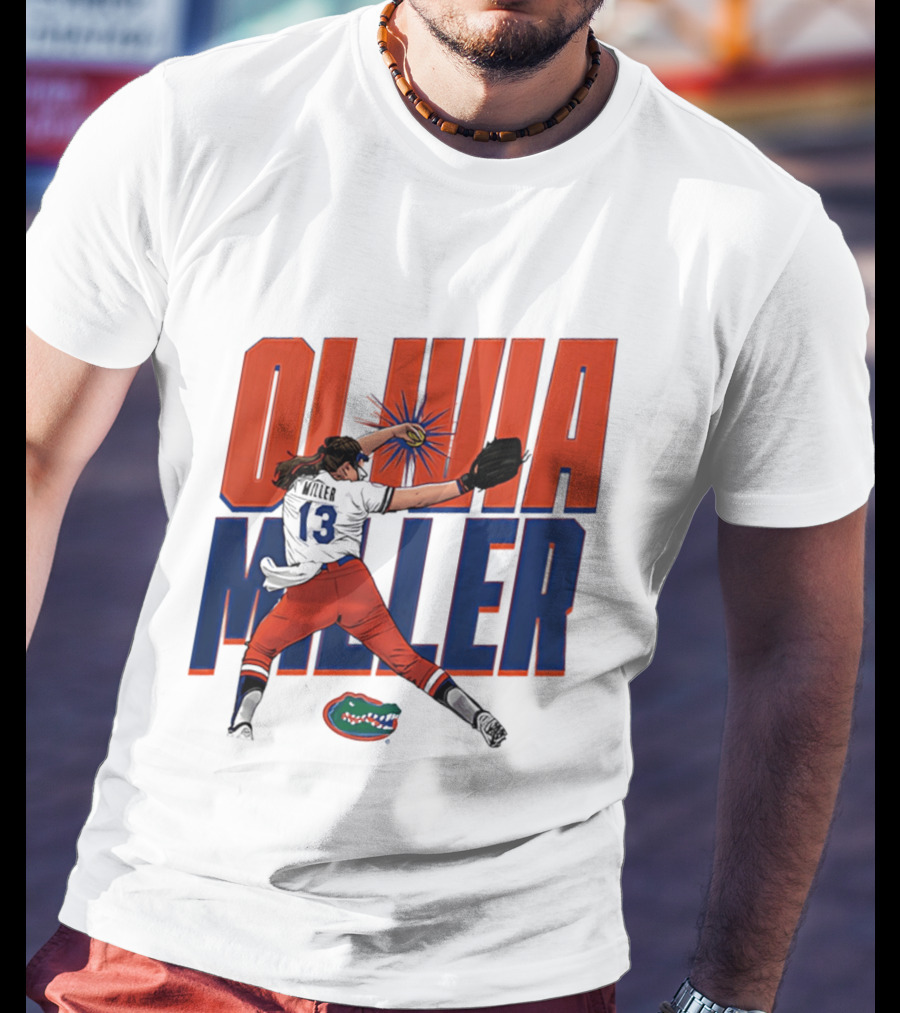 Olivia Miller Florida Gators Softball NCAA Player Caricature T-Shirt