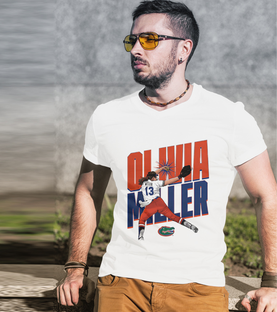Olivia Miller Florida Gators Softball NCAA Player Caricature T-Shirt