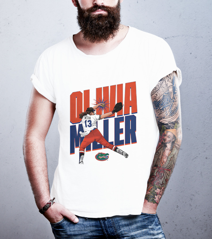 Olivia Miller Florida Gators Softball NCAA Player Caricature T-Shirt