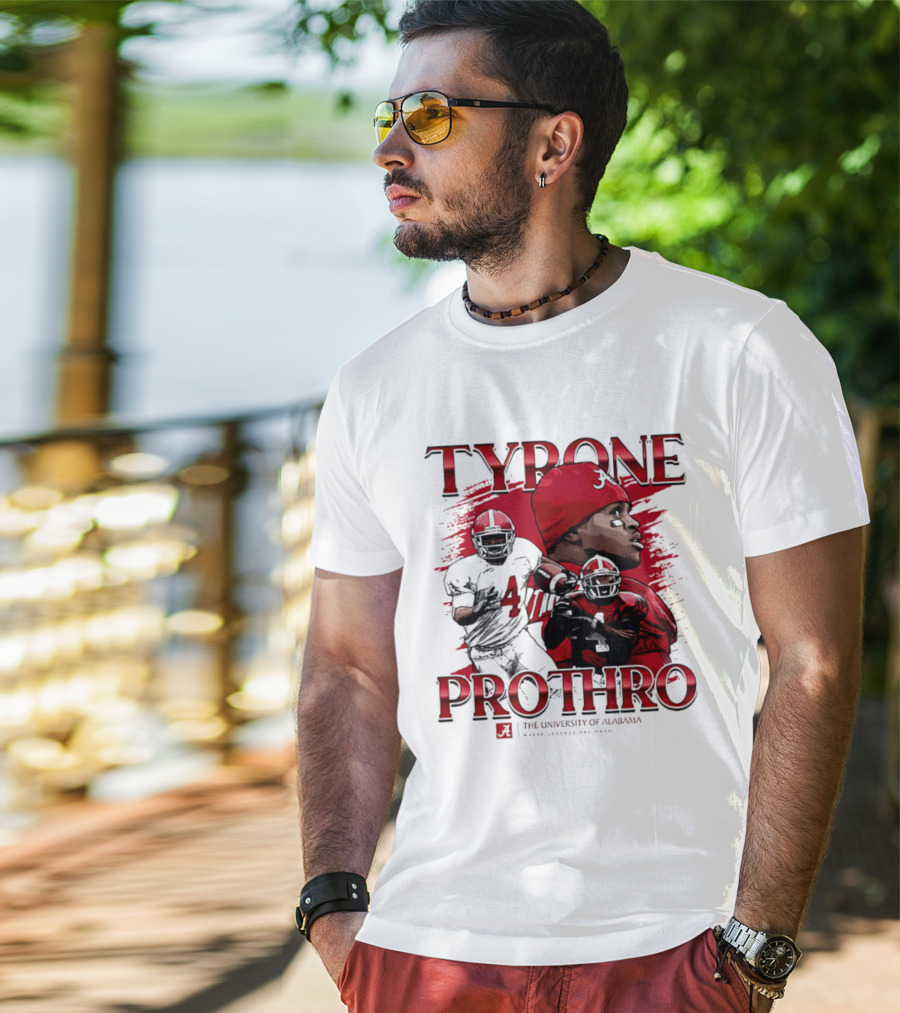 Tyrone Prothro University Of Alabama Football Icon NCAA Legends T-Shirt
