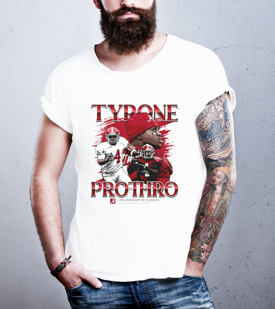 Tyrone Prothro University Of Alabama Football Icon NCAA Legends T-Shirt