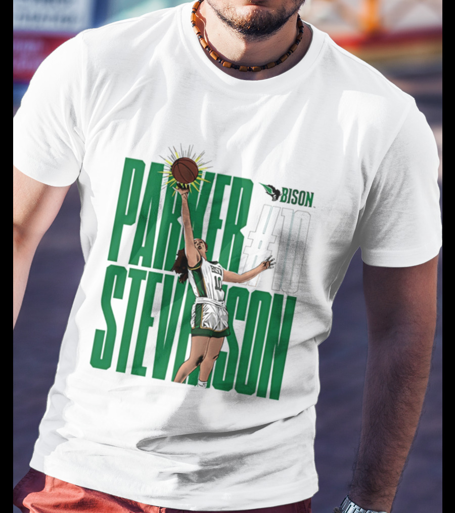 Parker Stevenson OKBU Bison #10 Basketball NCAA Caricature T-Shirt