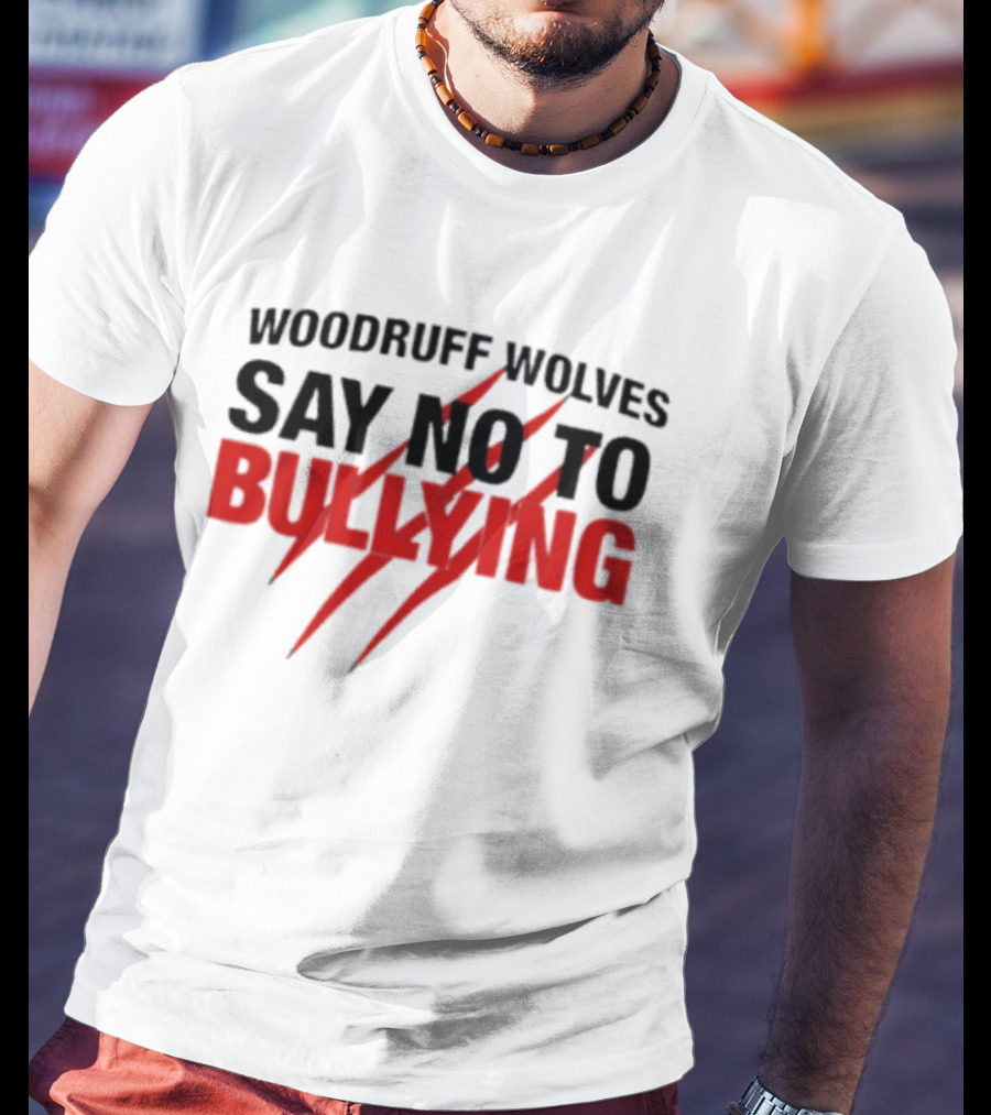 Woodruff Wolves Anti Bullying Campaign With Claw Marks T-Shirt