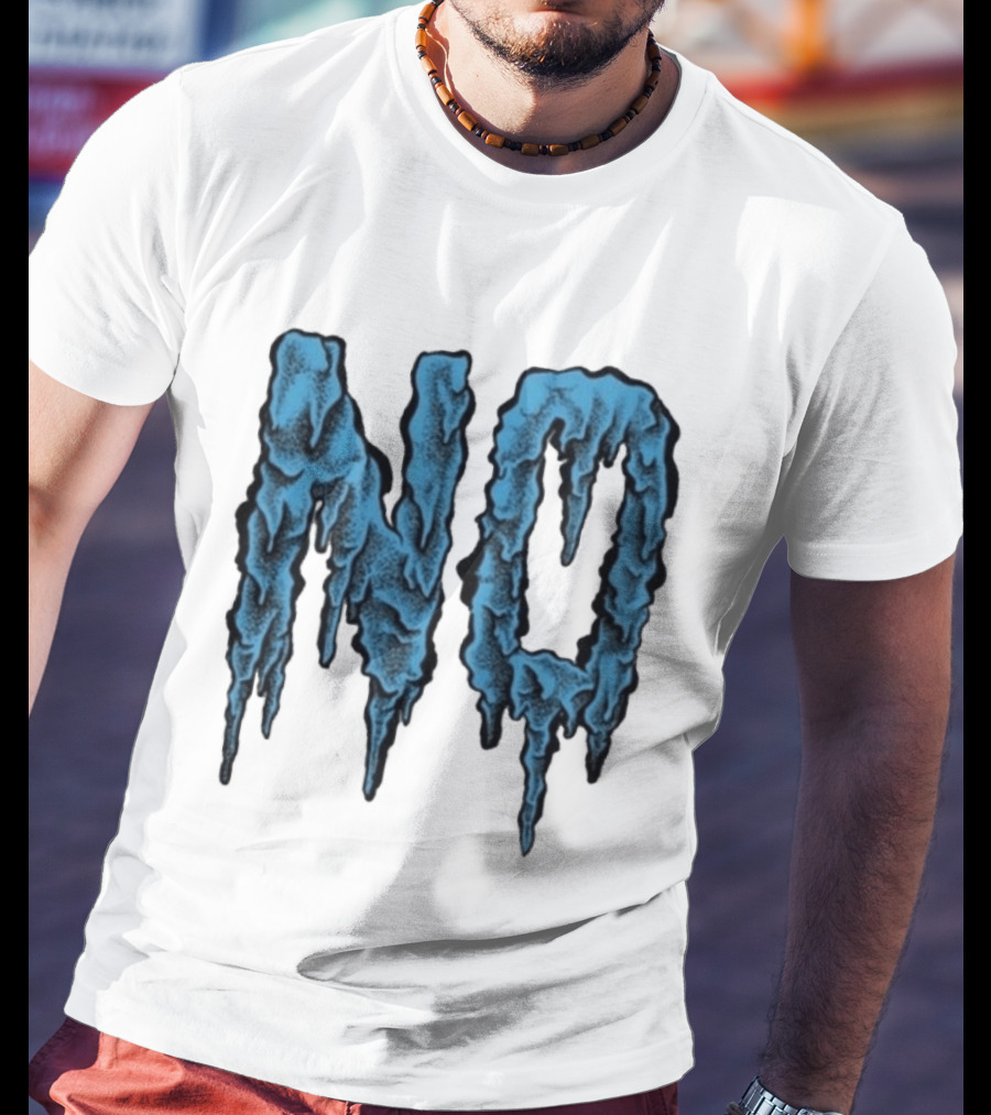 Aaron Turner NO Blue Ice Letters T-Shirt
