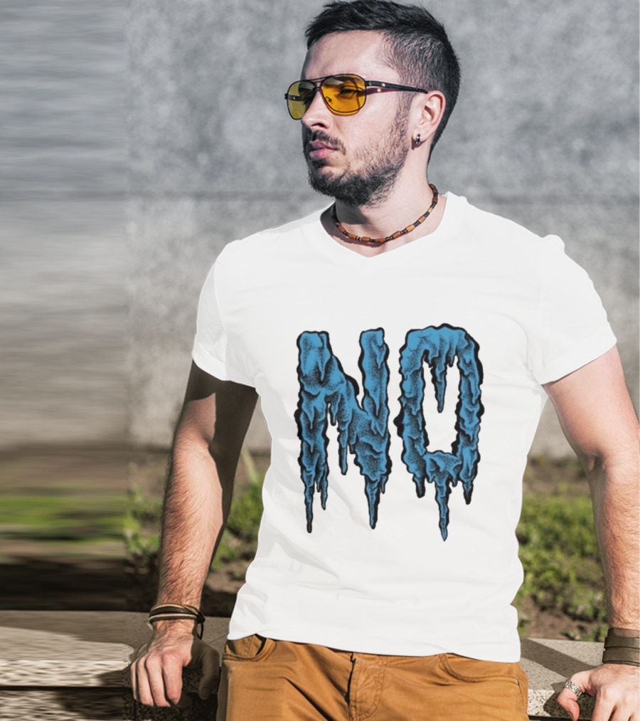 Aaron Turner NO Blue Ice Letters T-Shirt
