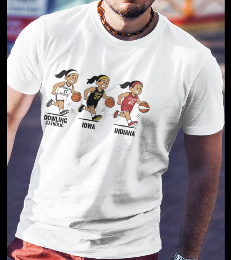 Caitlin Clark Evolution Dowling Catholic Iowa Indiana Basketball T-Shirt