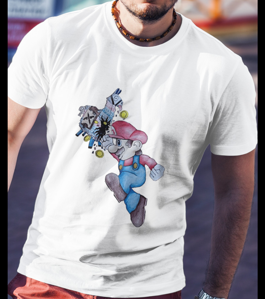 Super Mario Llama Coins Jumping T-Shirt