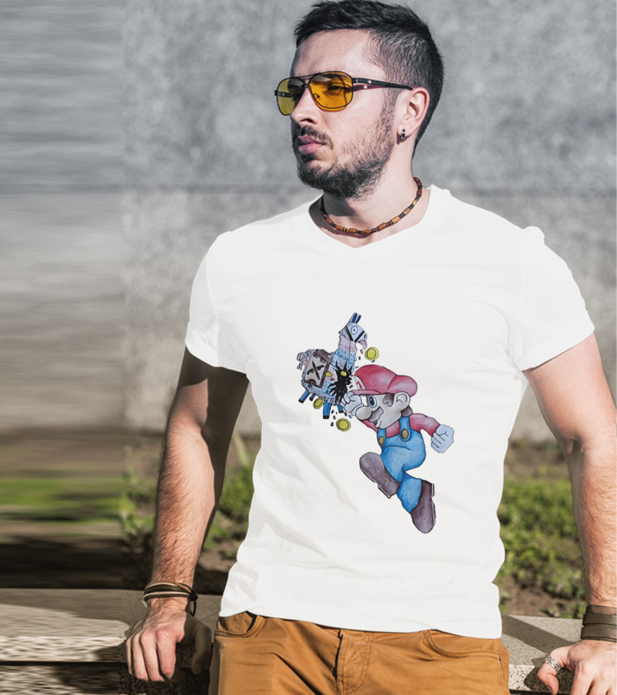 Super Mario Llama Coins Jumping T-Shirt