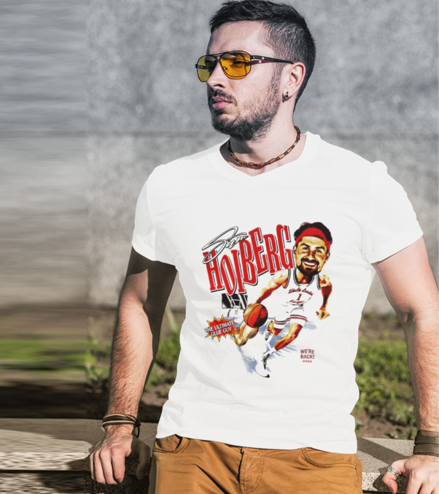 Sam Hoiberg Nebraska Cornhuskers We're Back Ultimate Glue Guy Basketball Player Red T-Shirt