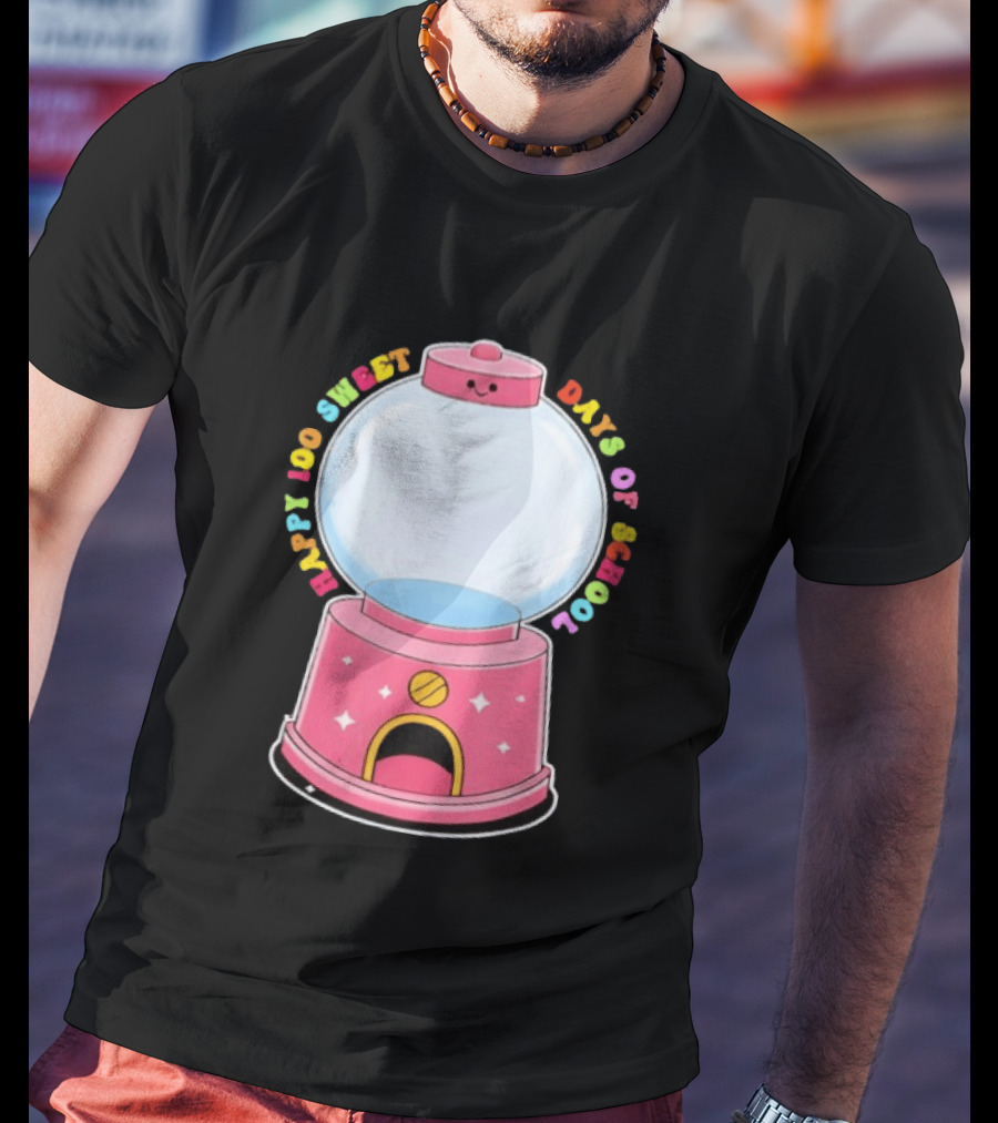 Happy 100 Sweet Days Of School Gumball Machine T-Shirt