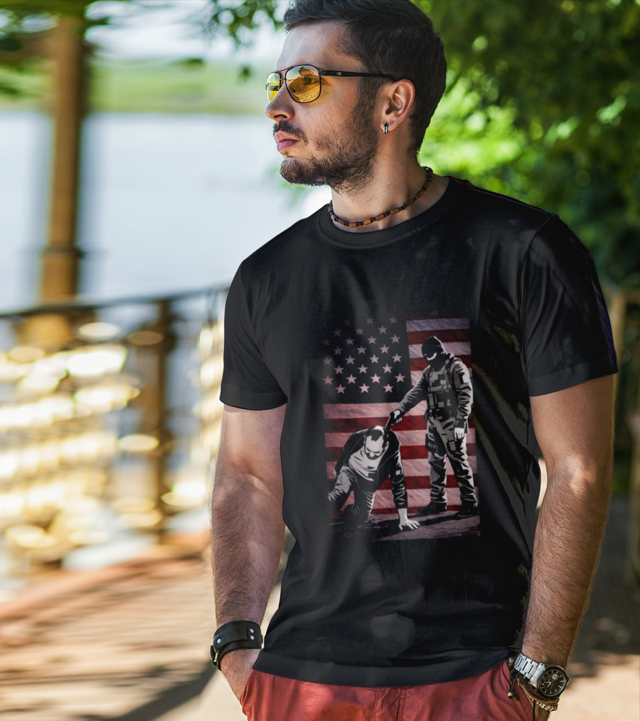 Alex Pretti Was Executed By Ice Flag America T-Shirt