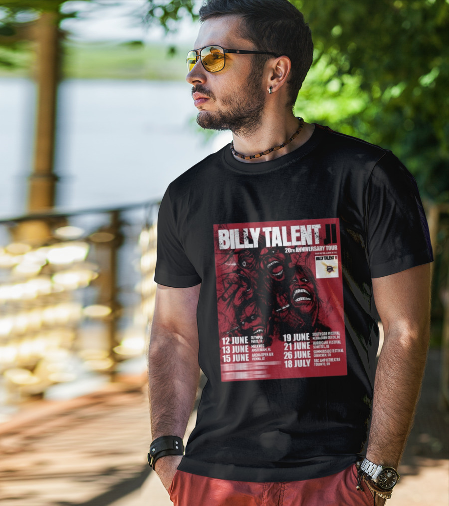 Billy Talent 20th Anniversary Tour Dates Europe Canada 2023 T-Shirt
