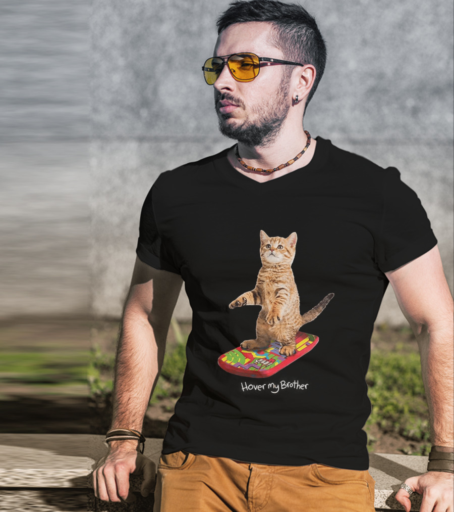 Hover My Brother Back To The Future Hoverboard Cat T-Shirt
