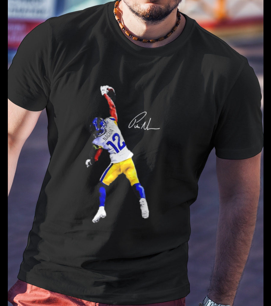 Puka Nacua 12 Los Angeles Rams Football Catch Highlight T-Shirt