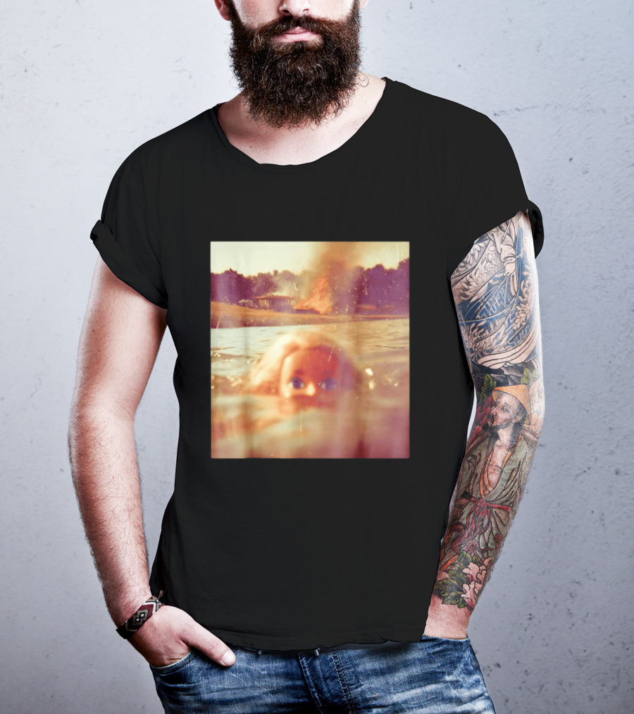 Doll Face Meme Swimming Surreal Humor T-Shirt