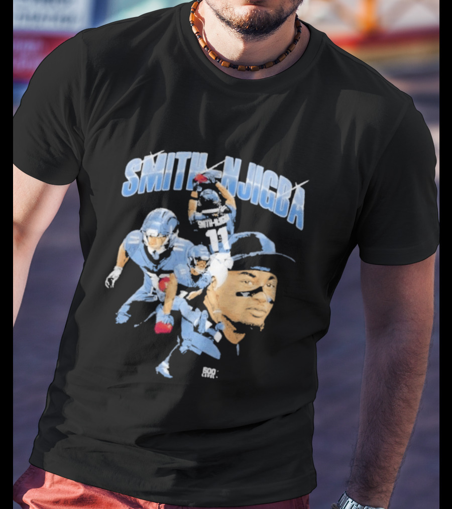 Smith Njigba Football Action Seahawks NFL Player T-Shirt