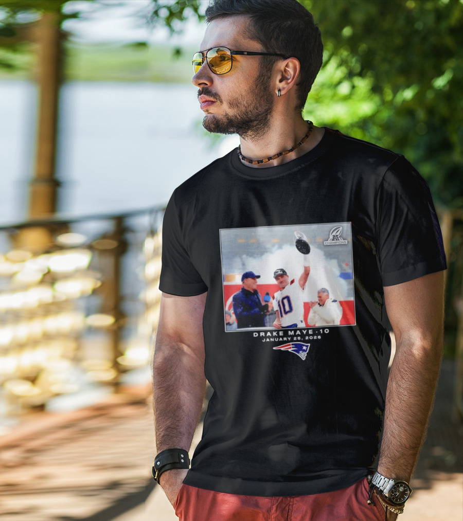 Drake Maye New England Patriots Super Bowl Champions Week 21 Big & Tall T-Shirt