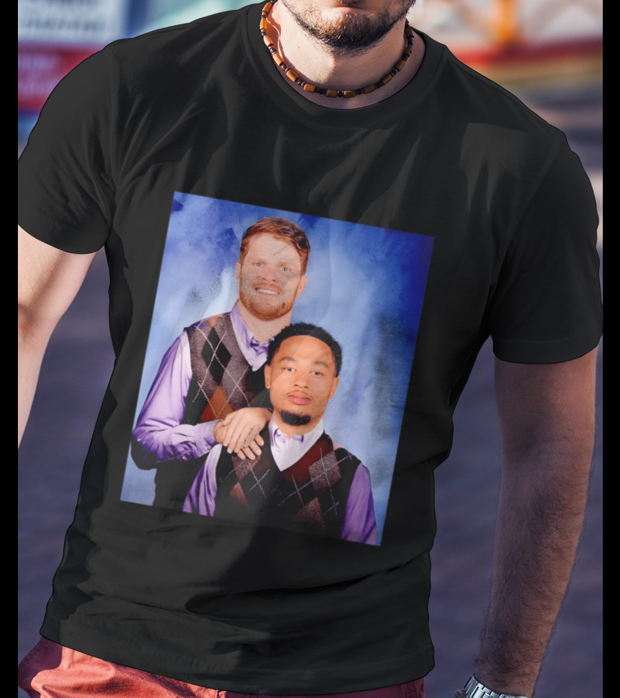 Seattle Step Bros Sam Darnold Jaxon Smith Njigba Football Team T-Shirt
