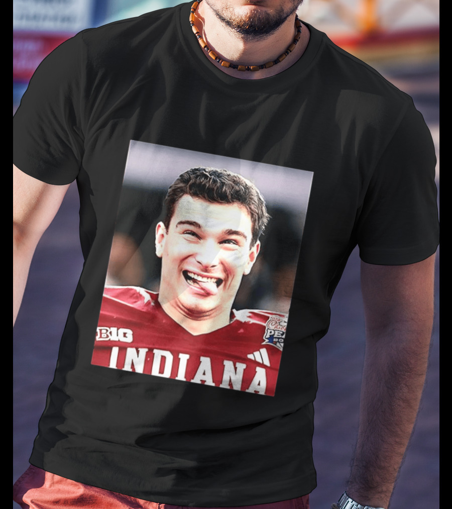 Indiana Hoosiers Fernando Mendoza NCAA Football Celebration Big Ten Championship Peachtree Bowl T-Shirt