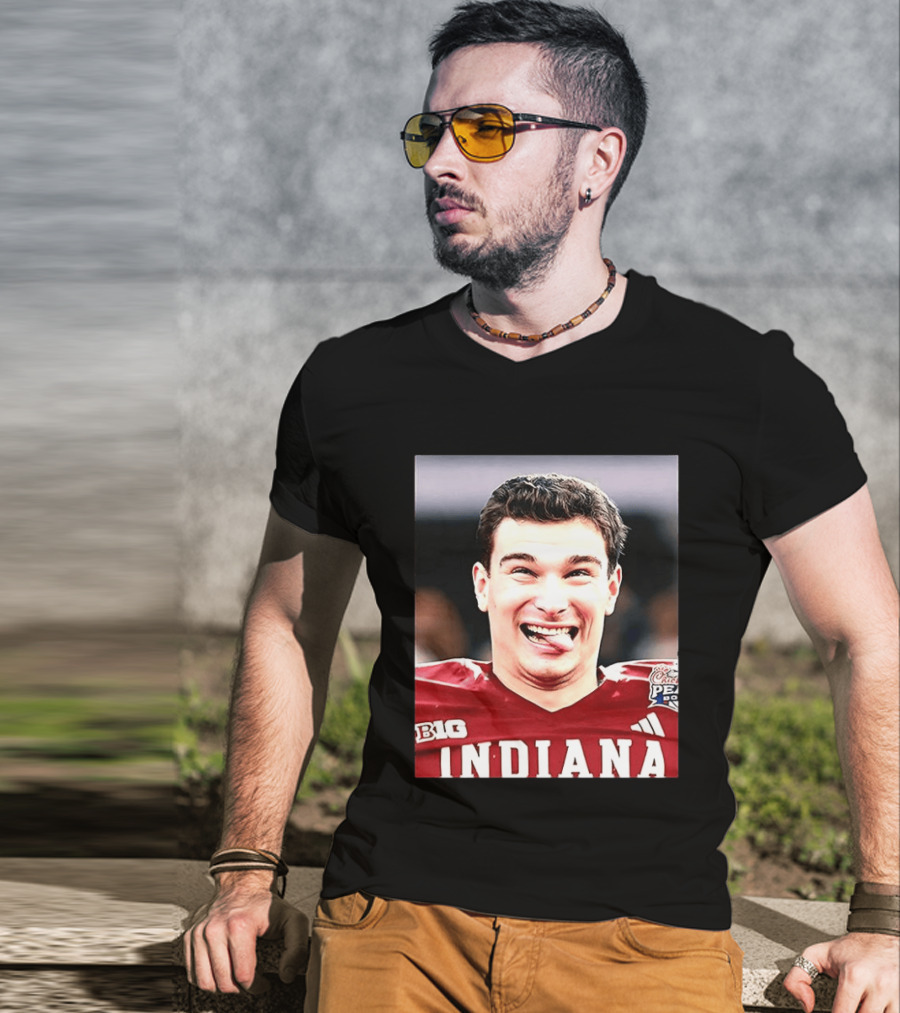 Indiana Hoosiers Fernando Mendoza NCAA Football Celebration Big Ten Championship Peachtree Bowl T-Shirt