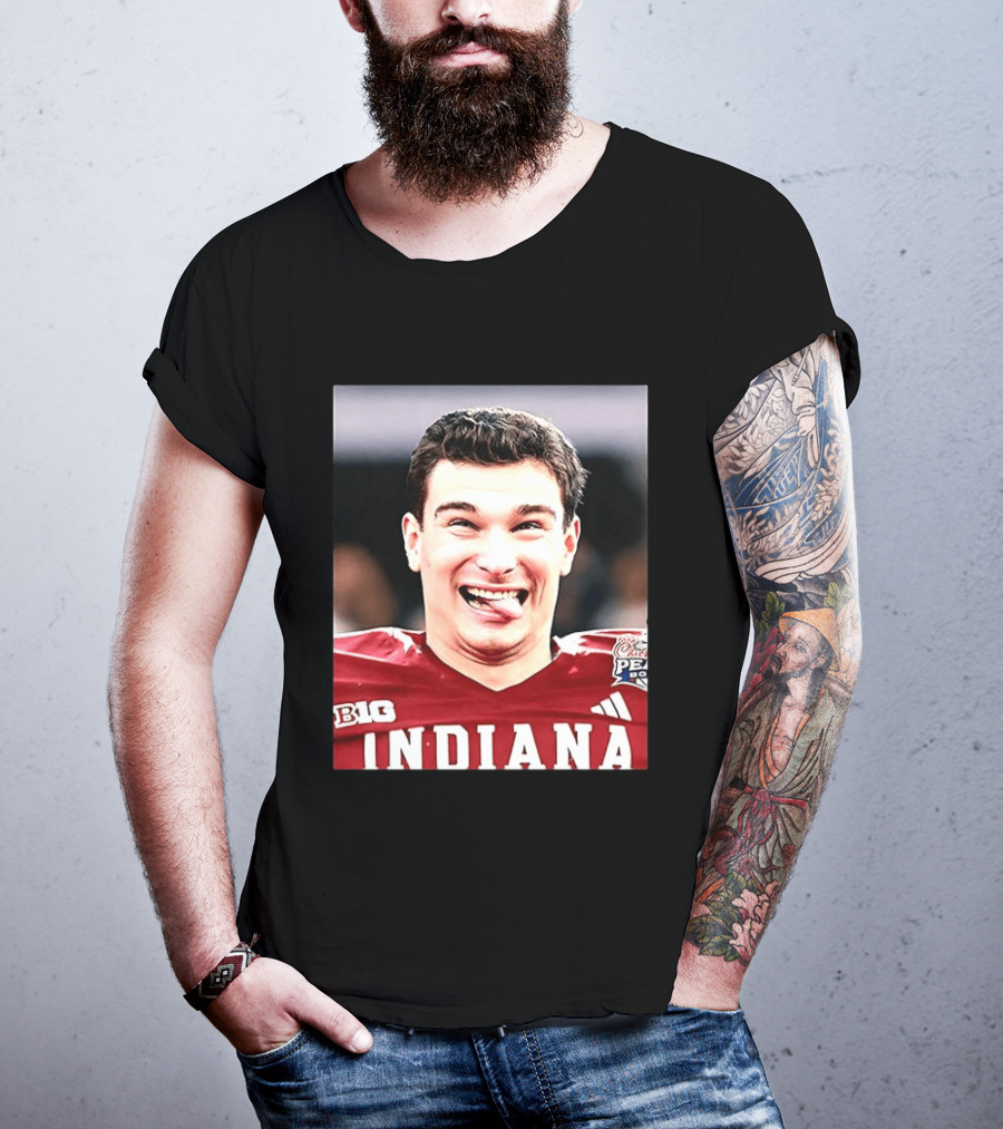 Indiana Hoosiers Fernando Mendoza NCAA Football Celebration Big Ten Championship Peachtree Bowl T-Shirt