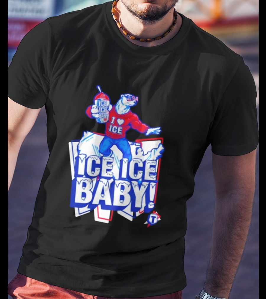 Tatum I Love Ice Ice Baby USA Polar Bear T-Shirt